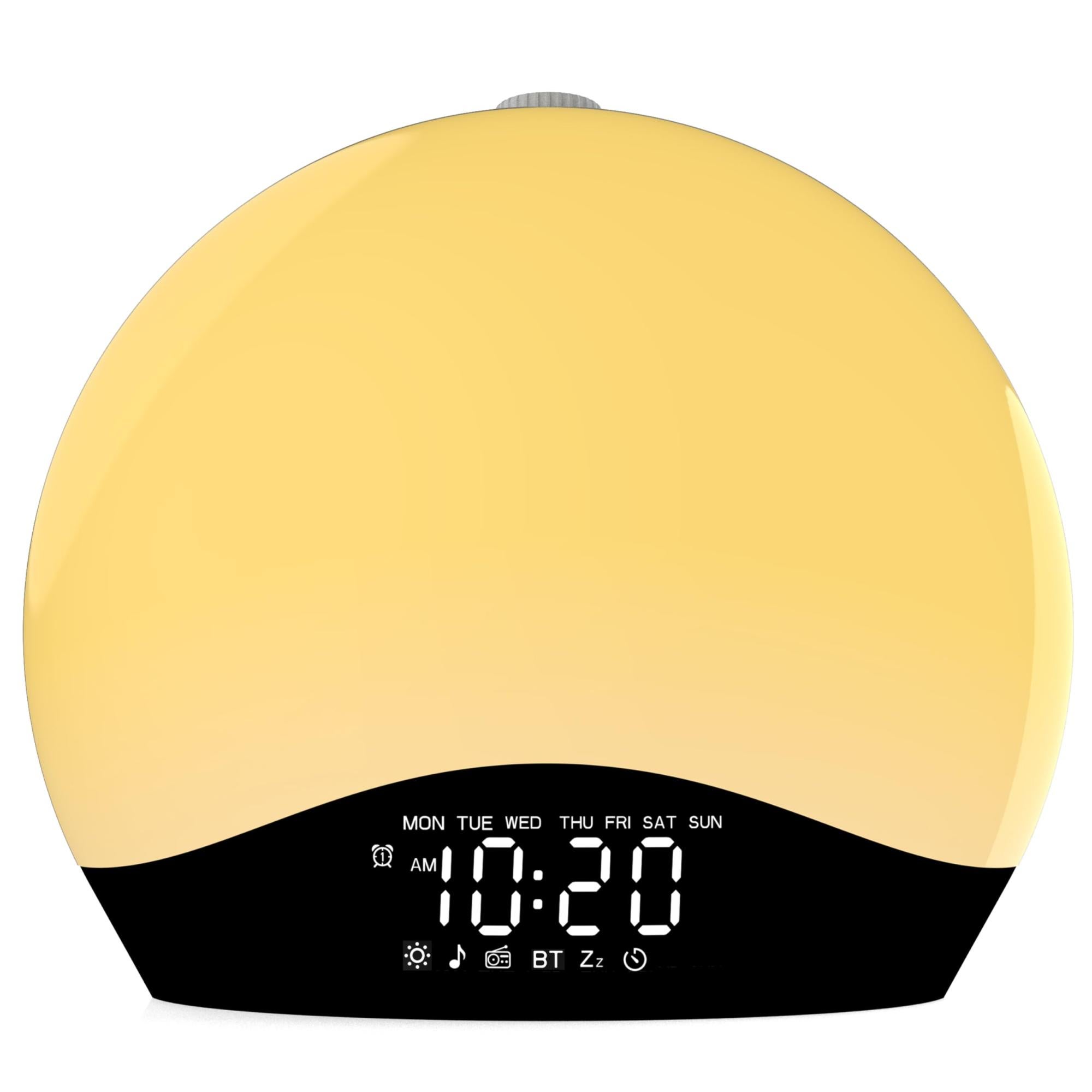 Réveil Intelligent Enfant – Lever De Soleil Progressif, Double Alarme, 18 Veilleuses, Radio FM