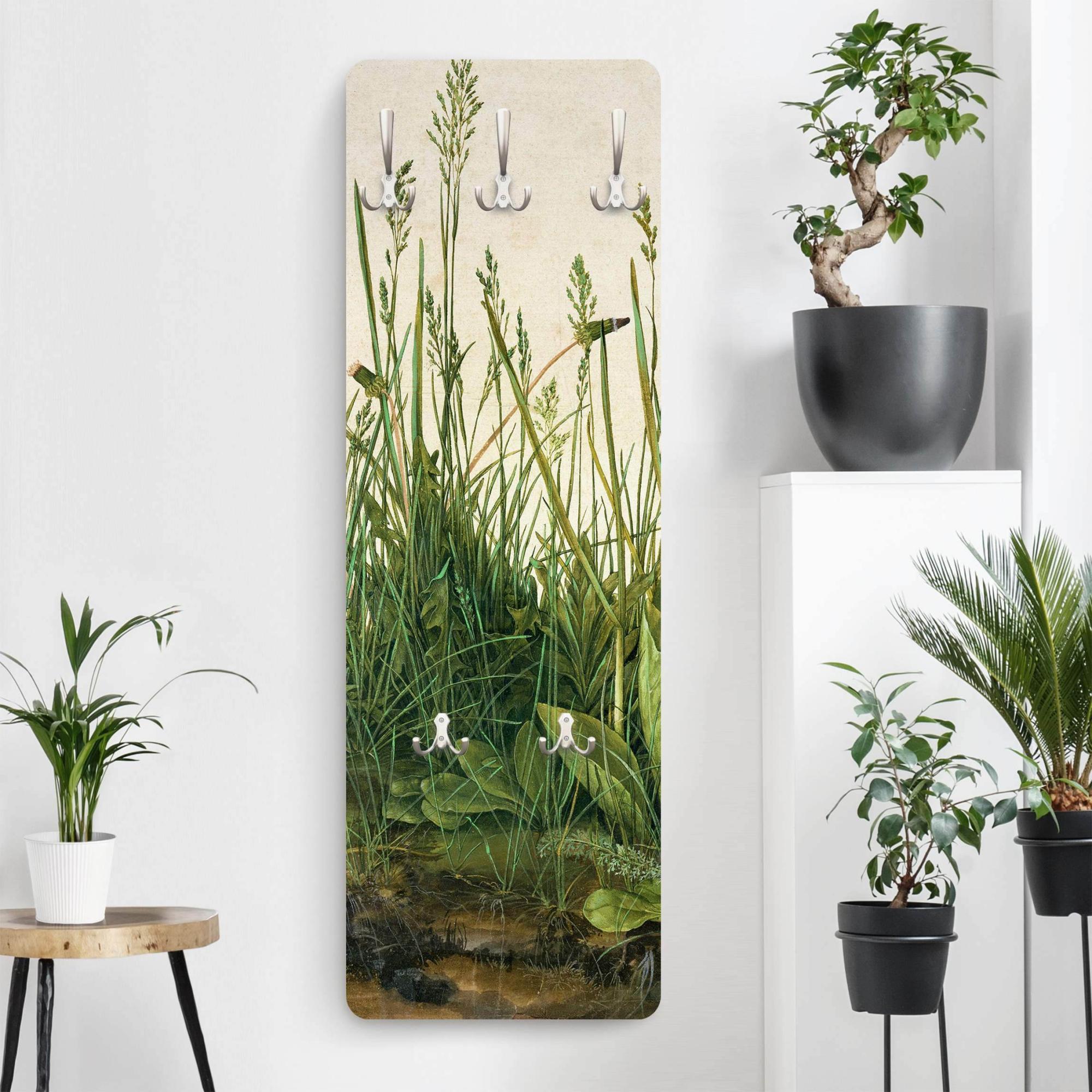 Appendiabiti Da Parete Mina In Legno Driftwood | 7 Ganci, 90 Cm | Pannello In Legno Massiccio Naturale Per Ingresso E Soggiorno