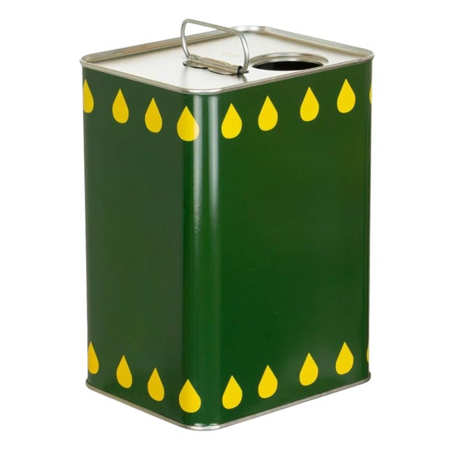 10 Lattine Per Olio Da 5LT In Lamiera Stagnata Verde - Con Tappo Ermetico, Made In Italy - Foto 2
