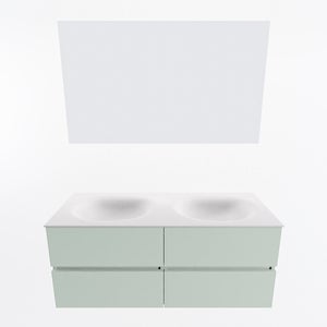 VICA 120cm mueble de baño Smag 4 cajones. Lavabo CLOUD Izquierda 1 orificio  color Talc con