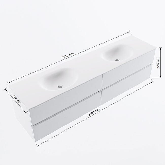 Mueble para baño con lavabo incluido de 118,4 cm realizado en el color  basalto mate D Neo Duravit