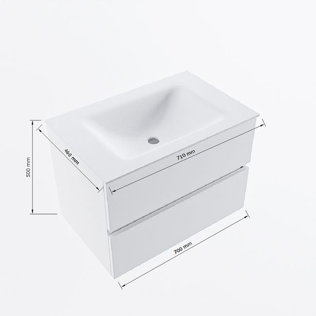 Mueble para baño POLARIS DUO 70X47/ 80X47 cm – COMERCIALIZADORA