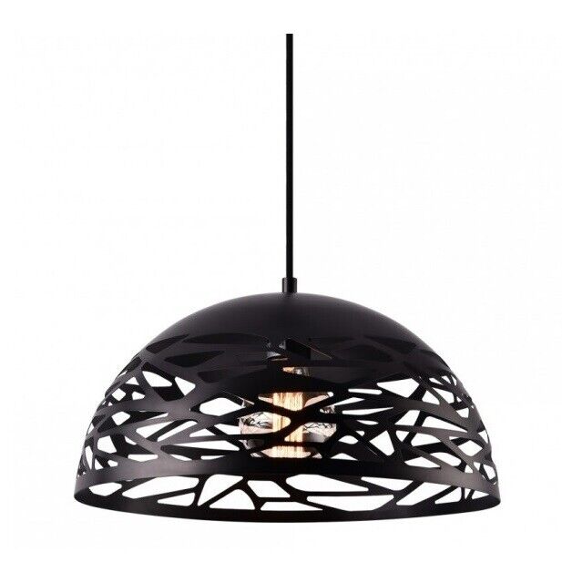 Lampadario A Sospensione E27 Ferro Paralume Moderno Contemporaneo Campana Bianco 33313 - Foto 6