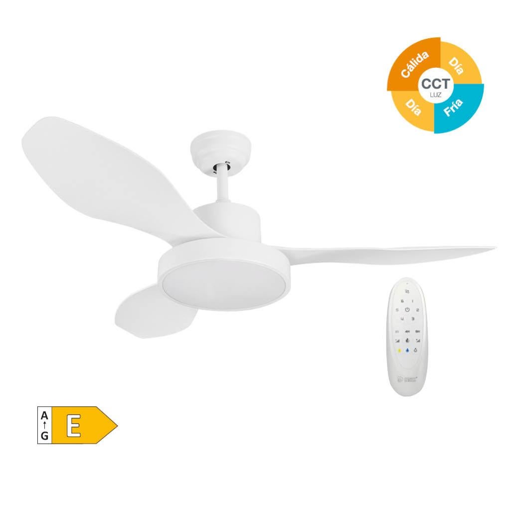 Ventilateur Plafond Mellerware Brizy Bright - 132cm - Moteur DC Silencieux - LED Intégrée - Télécommande