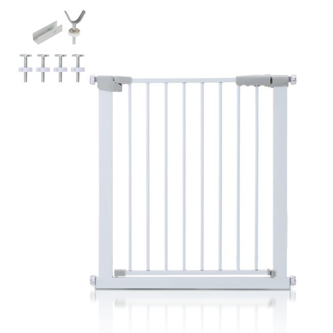 Barrière D'escalier Extensible 180x78 Cm - Sans Perçage, Pour Chiens Et Chats, Portable