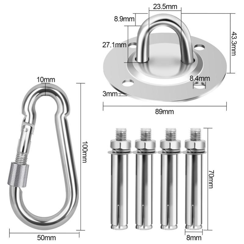 ZVD-Crochets De Plafond En Acier Inoxydable Jusqu'à 400 Kg, Support