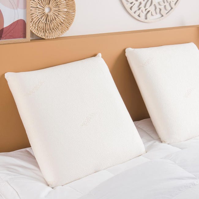 Oreiller Non renseigné Lot de 2 oreillers Microgel Ferme percale Oreiller Non renseigné Lot de 2 oreillers Microgel Ferme percale