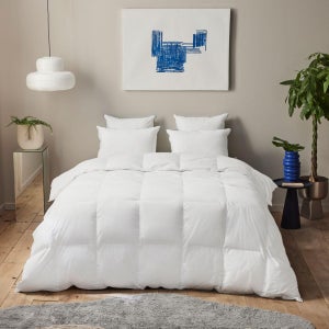 Pack Literie Premium 3 Pièces – Couette Chaude 220x240 Cm + 2 Oreillers 50x70 Cm – 100% Percale De Coton, Fabrication Française