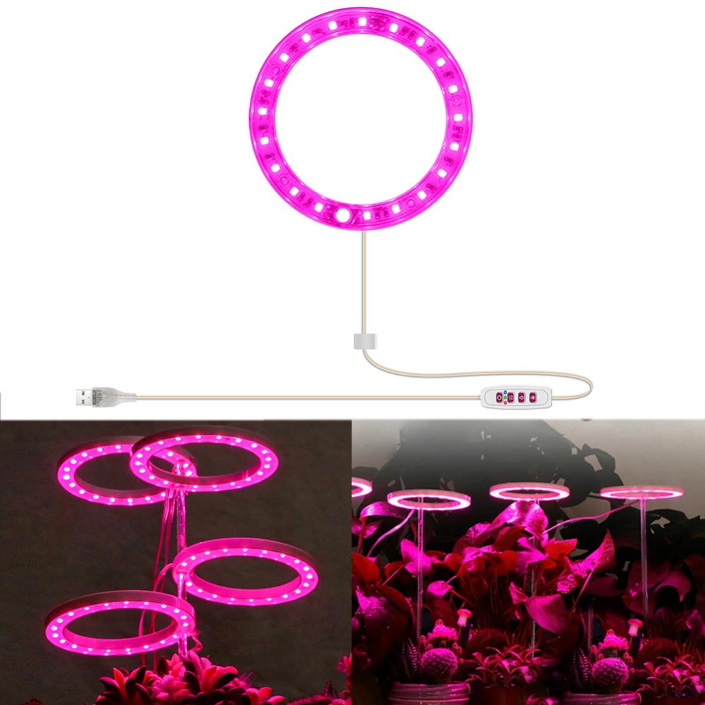 4 Ampoules LED Croissance Plantes 5W - Spectre Rouge/Bleu 660nm/445nm - Pour Semis Intérieur Légumes Fleurs