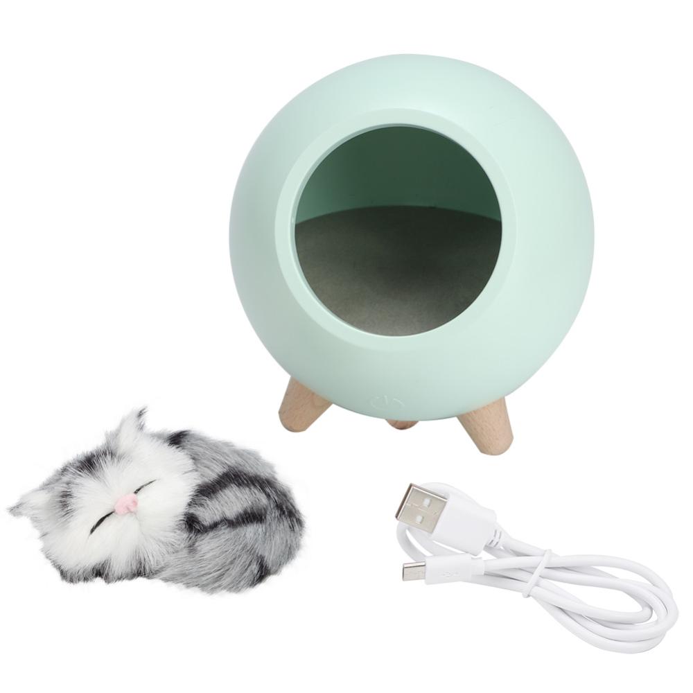 Linda lámpara de noche con forma de casita de gato - lámpara led para iluminación de dormitorio