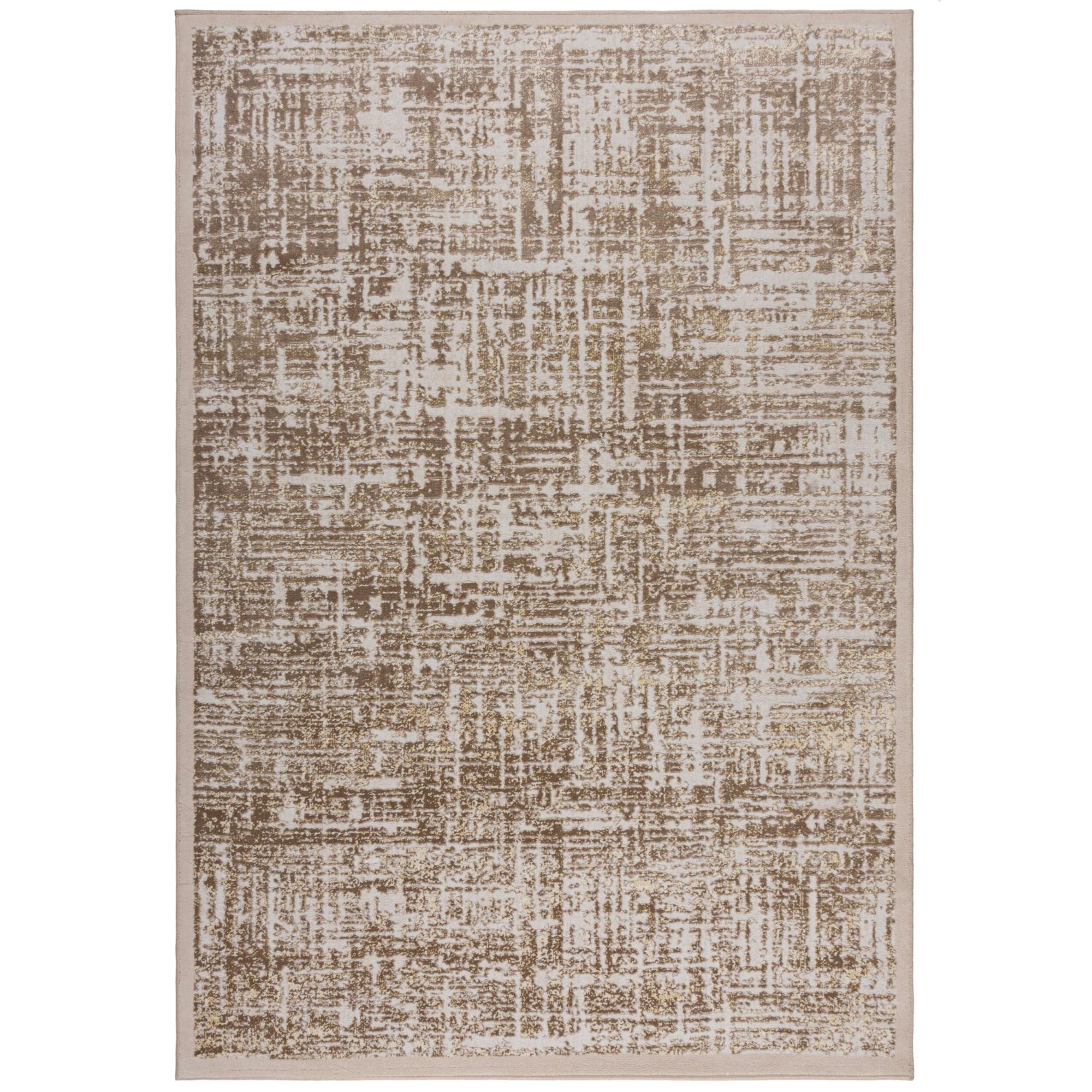 CARPETIA Tapis Moderne Floral Gris/Rose 140x200cm - Polypropylène, Poils Courts 13mm, Antidérapant