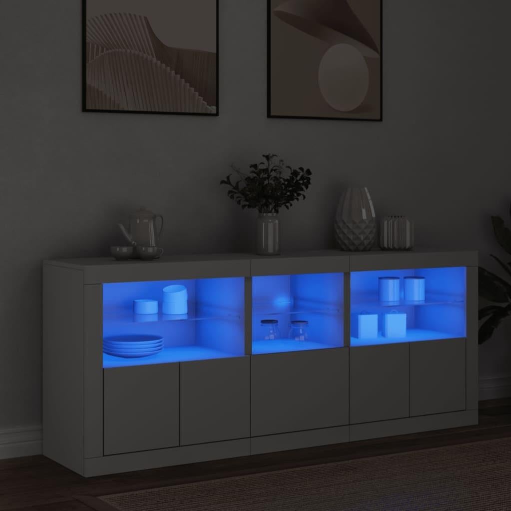 Credenza Moderna Buffet 120x40x120 Cm - MDF E Metallo Con Cantinetta E Ripiani Regolabili - 4