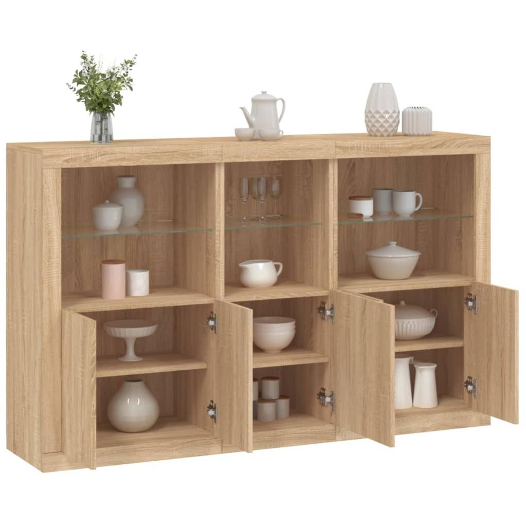 Trdlpyn Credenza Bianca Buffet 120 x 40 x 188 cm, Armadio Cucina con Ripiani Regolabili e Scaffale per Bicchieri da Vino, 4 Ante e 2 Cassetti, per Cucina e Soggiorno