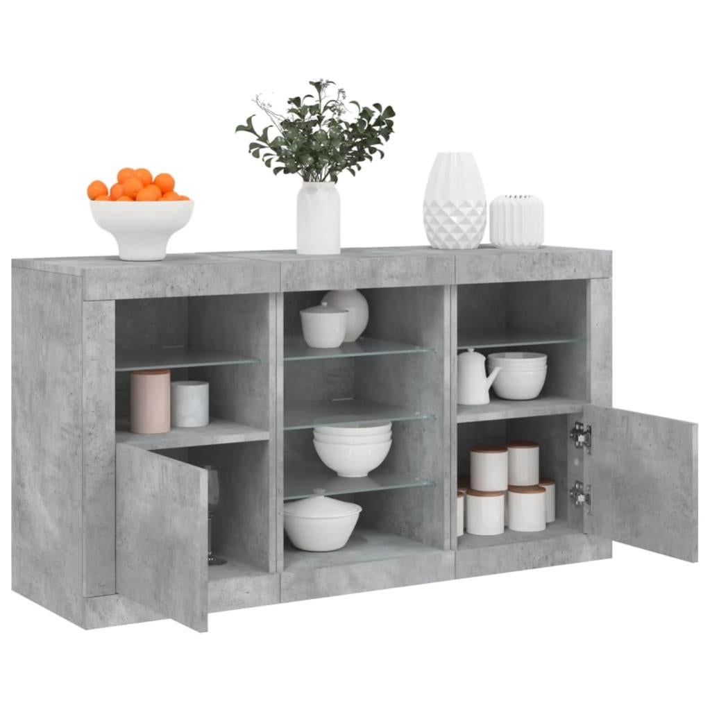 Credenza Buffet Cabinet Da 120cm, Armadio Da Pavimento Con 2 Porte Intrecciate In Bambu 3 Ripiani Aperti Bianco
