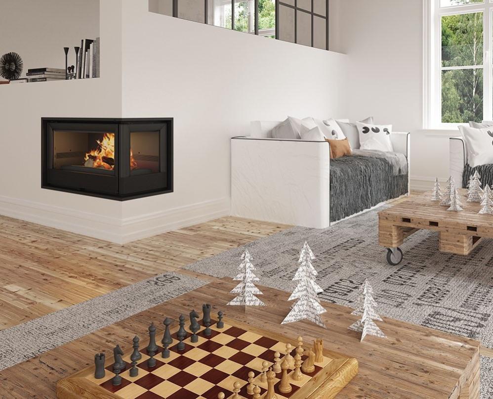 Insert cheminée à bois Holguin avec turbine 11,5 kW 2 vitres droite + 2 — free download