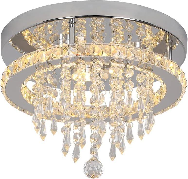 Plafonnier LED En Cristal Moderne Forme De Lotus Pour Salon Chambre à Coucher P38807