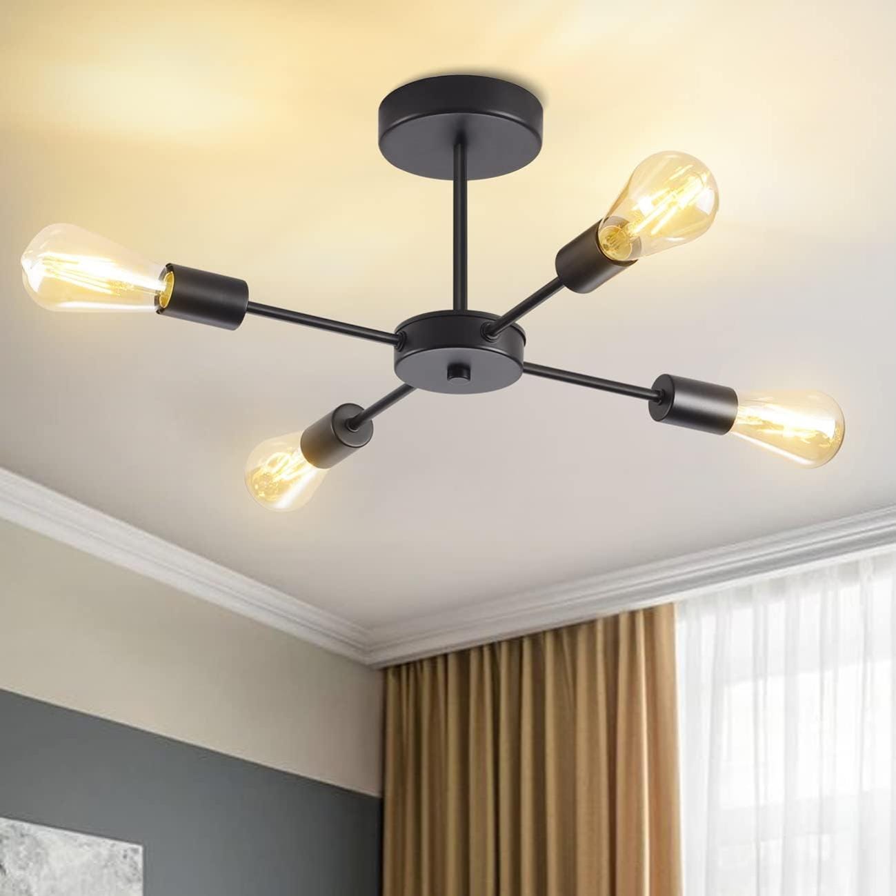 IDEGU Moderne Lustre Suspension Luminaire Industrielle,Lampe Plafonnier Retro en Métal Style Vintage pour Salon Chambre - Maison IDEGU Moderne Lustre Suspension Luminaire Industrielle,Lampe Plafonnier Retro en Métal Style Vintage pour Salon Chambre - Maison