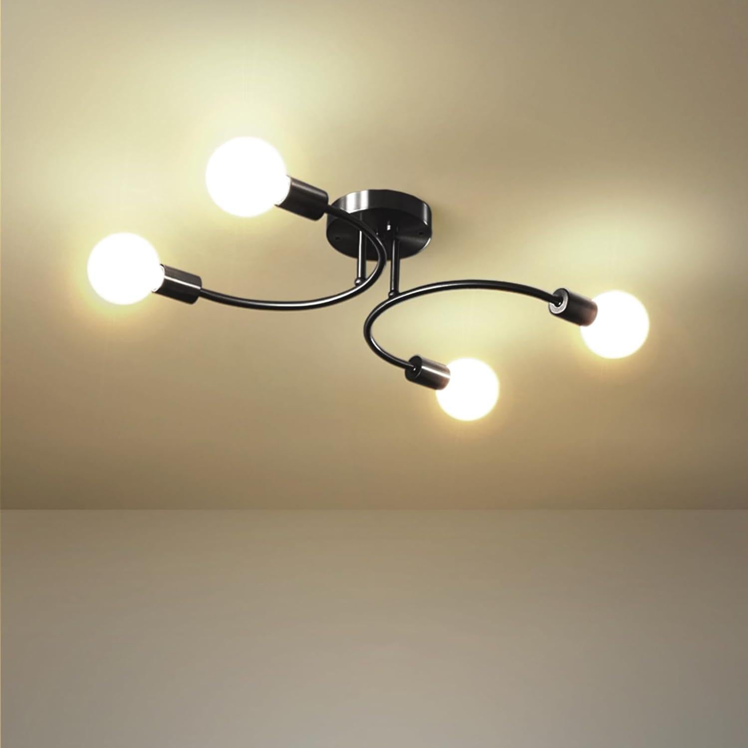 LUSTRE - SUSPENSION Rétro industrielle Lustre Suspension 5 Bras E27