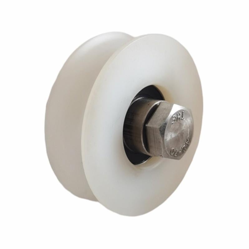 Roue simple gorge ronde en Inox et Nylon - Pour rail 20 mm - Diamètre