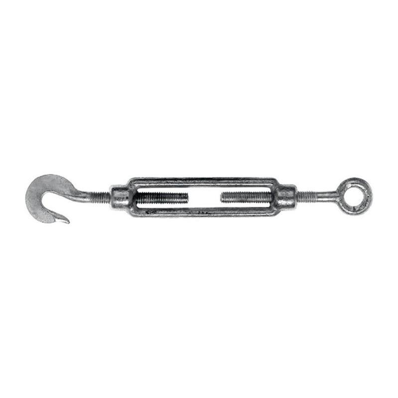Tendeurs De Câble M8 Lot De 4 - Crochet Et Œillet - Acier Galvanisé - Pour Cordes, Câbles, Chaînes