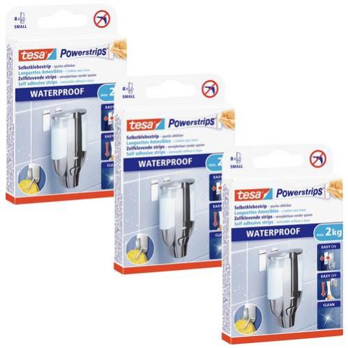 Tesa tesa Powerstrips ® Waterproof strips LARGE en lot de 3 bandes