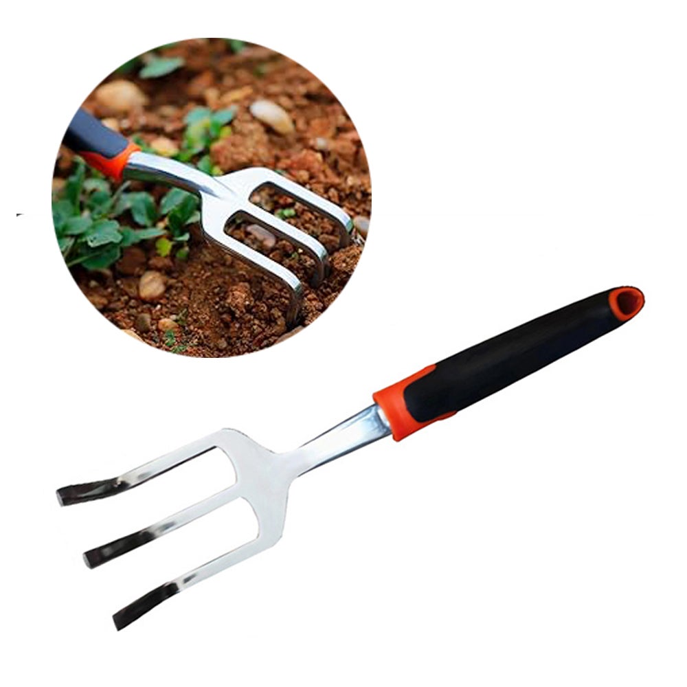 Râteau à Main Orange Noir Ensemble Doutils De Jardin 1 Pièce Outil De Jardin à Main En