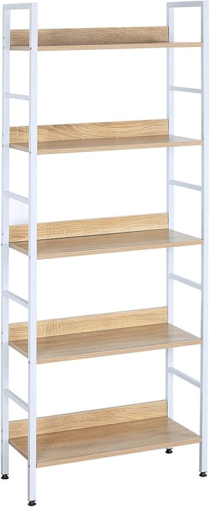 Étagère Modulable WOLTU 7 Niveaux - Bois D'Ingénierie Blanc - 30x28x189.5 Cm - Charge 30 Kg