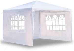 MaxxGarden Tonnelle de Jardin 3x4 m - 12m² - Pavillon pliante - Avec Panneaux Latéraux - Tente de Jardin Réception Rapide à Installer - Blanc