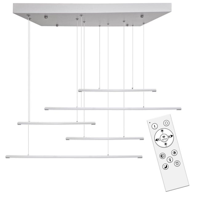 Lampadario A Sospensione MAKA Stile Industriale - Cerchio Bianco, Ferro Opaco, Attacco E27 Max 60W, Filo Regolabile