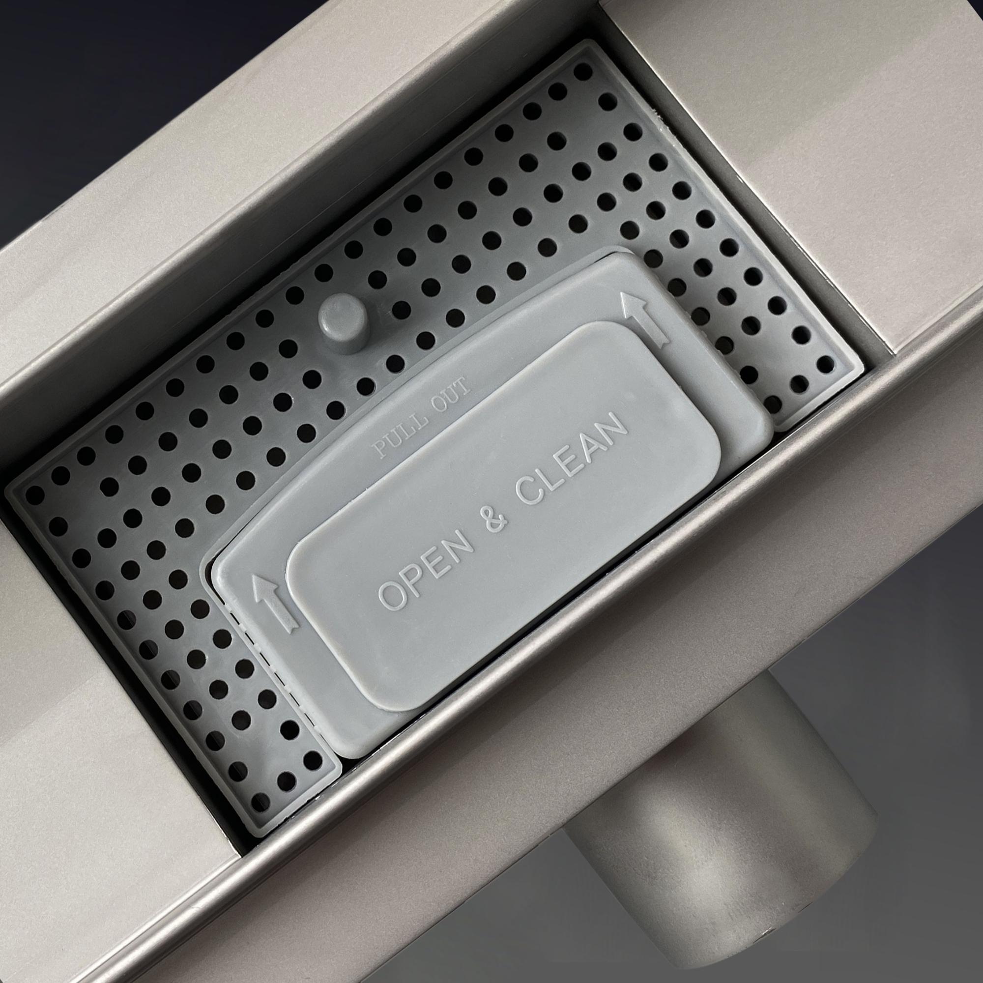 OCEAN caniveau de douche en acier inoxydable italien,réglable en hauteur avec désodorisant Style 130 cm - 2