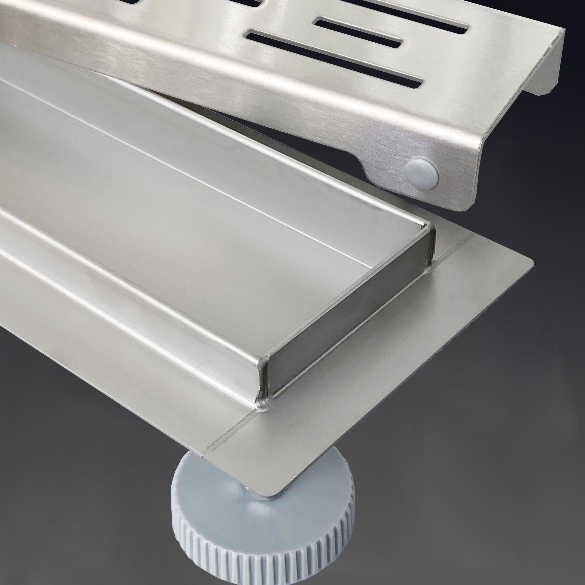 OCEAN caniveau de douche en acier inoxydable italien,réglable en hauteur avec désodorisant Style 130 cm - 3