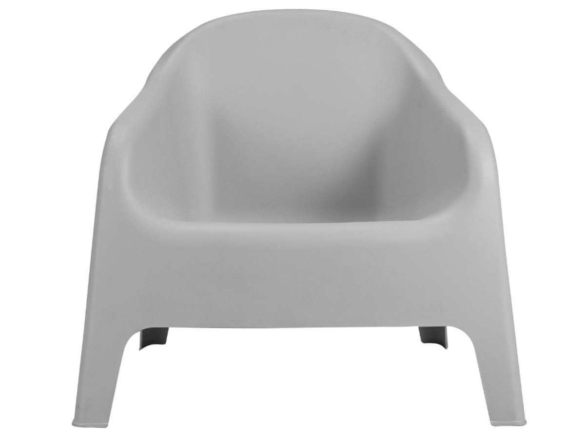 Fauteuil de jardin en Polypropylène coloris Gris - Longueur 76 x