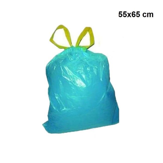 45 Sacchi Spazzatura EFFENNE 55x65 Cm - Sacchetti Con Manici Per Raccolta Differenziata, Azzurri - Foto 10
