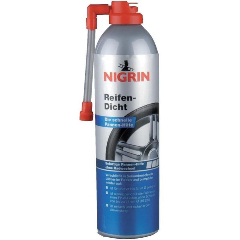 Lot De 6 Flacons NIGRIN Mastic Anti-Crevaison 500ml - Répare Pneus Instantanément Sans Démontage