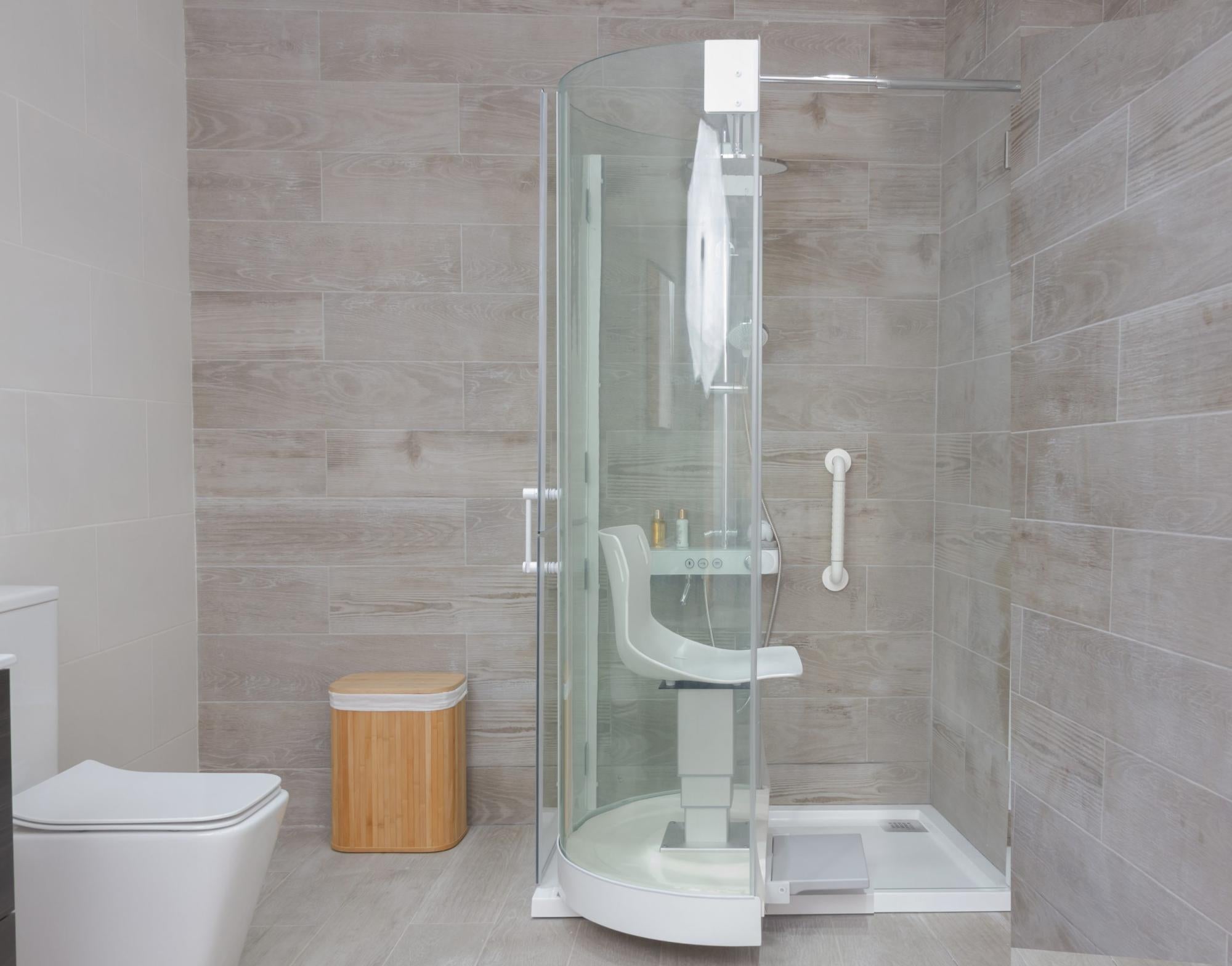 Mampara de Ducha HCS con sistema eléctrico con panel giratorio para ...