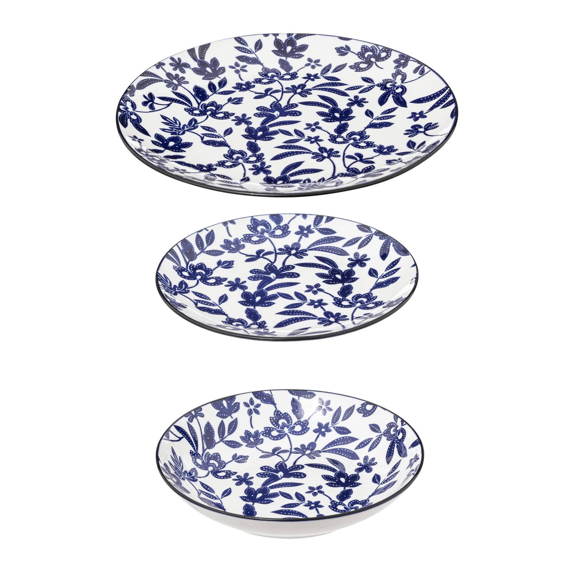 Service De Vaisselle Tognana Sienna - 18 Pièces Porcelaine Pour 6 Personnes - Multicolore