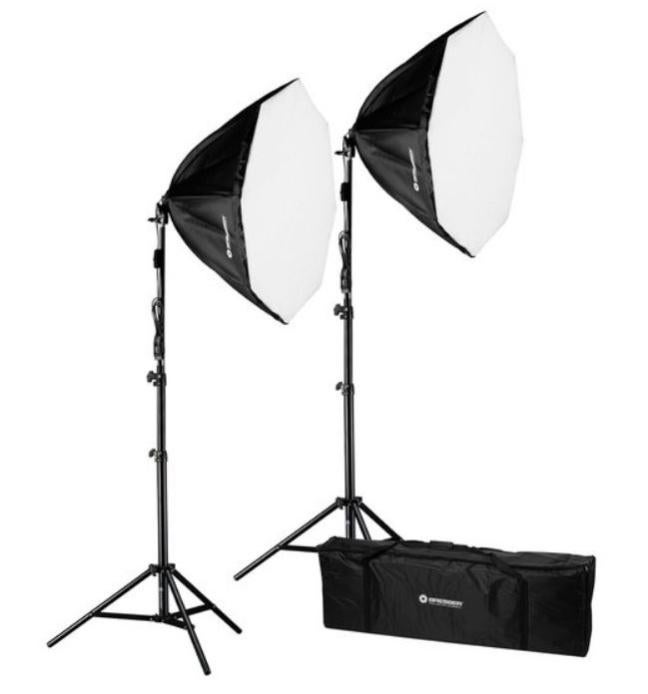 BRESSER BR-230 LED Kit D'Éclairage Quotidien - 3 Softboxes Pour Photo Et Vidéo Produit Ou Portrait