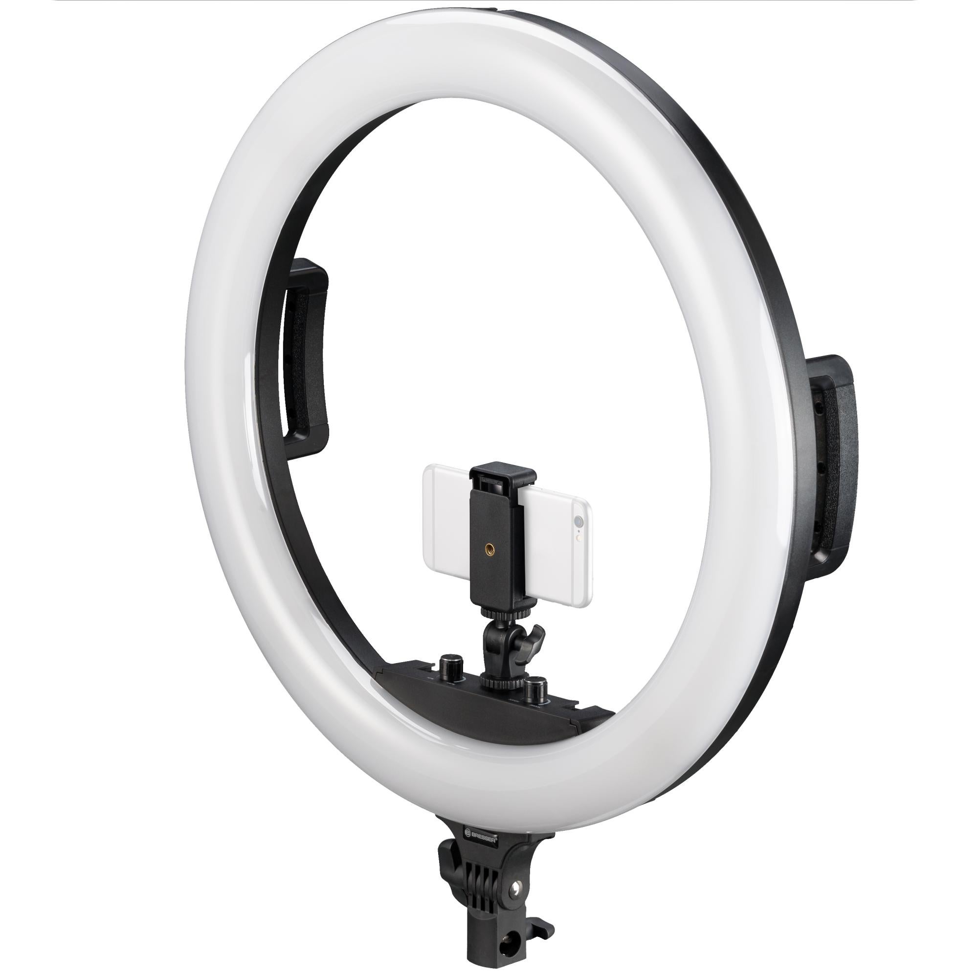 éclairage Professionnel Vidéo Lampe Annulaire LED MoKo 10 Pouces Avec Support Téléphone - Lumière Chaude/froide (3000K-6500K), Réglable, WiFi, Pour Streaming Et Photo Lampe Annulaire LED 10 Pouces