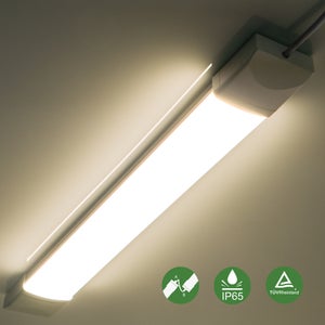 Anten Neon LED 60CM|45W 3960LM Connectable Tube LED|Blanc Naturel(4000K)Reglette LED IP65 pour Garage Ateliers Sous-sol Salle bain Bureau Parking