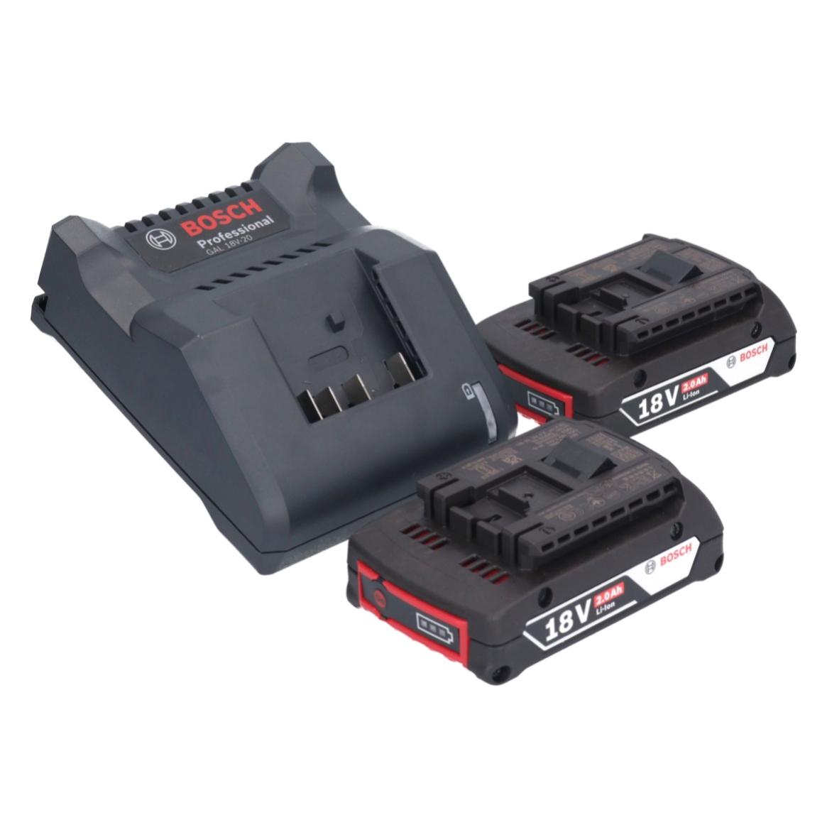 Bosch GAL 18V-20 Chargeur 10,8 - 18V - 2A + 2x Batteries GBA 18V - 2 ...