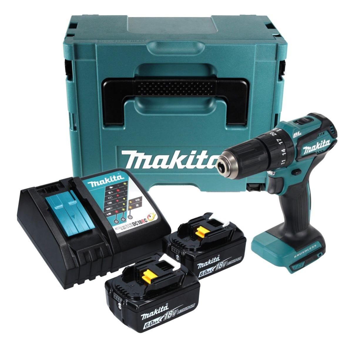 Makita DHP 483 RGJ Perceuse visseuse percussion sans fil 18 V 40