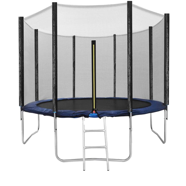 Leroymerlin Balzo Trampolino Tappeto diametro 305 Elastico con Rete di Sicurezza 8 Pali Imbottiti Scaletta e Rivestimento sui Bordi Ideale per Giardino