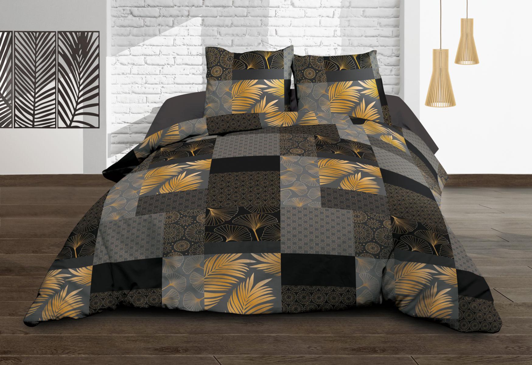 Housse de couette 220x240 + 2 taies - Pur coton 57 fils - Doha | Leroy