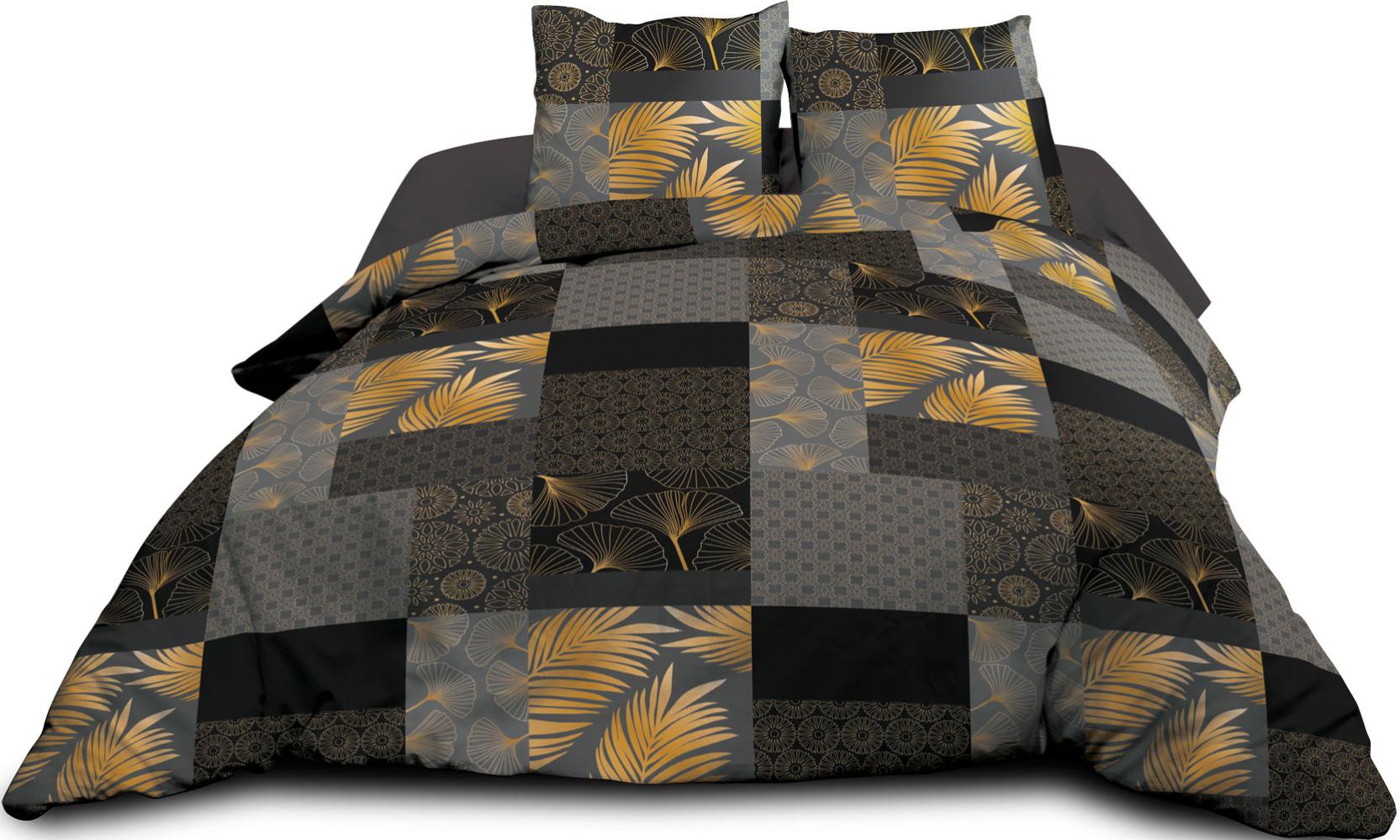 Parure Drap plat + drap-housse 140x190 + 2 T - Pur coton 57 fils - Doha - 3