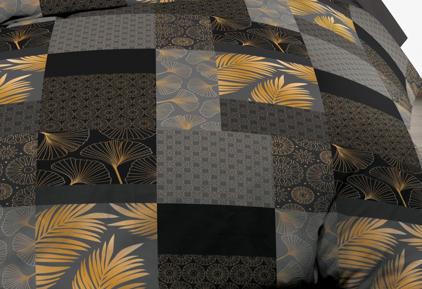 Parure Drap plat + drap-housse 140x190 + 2 T - Pur coton 57 fils - Doha - 2