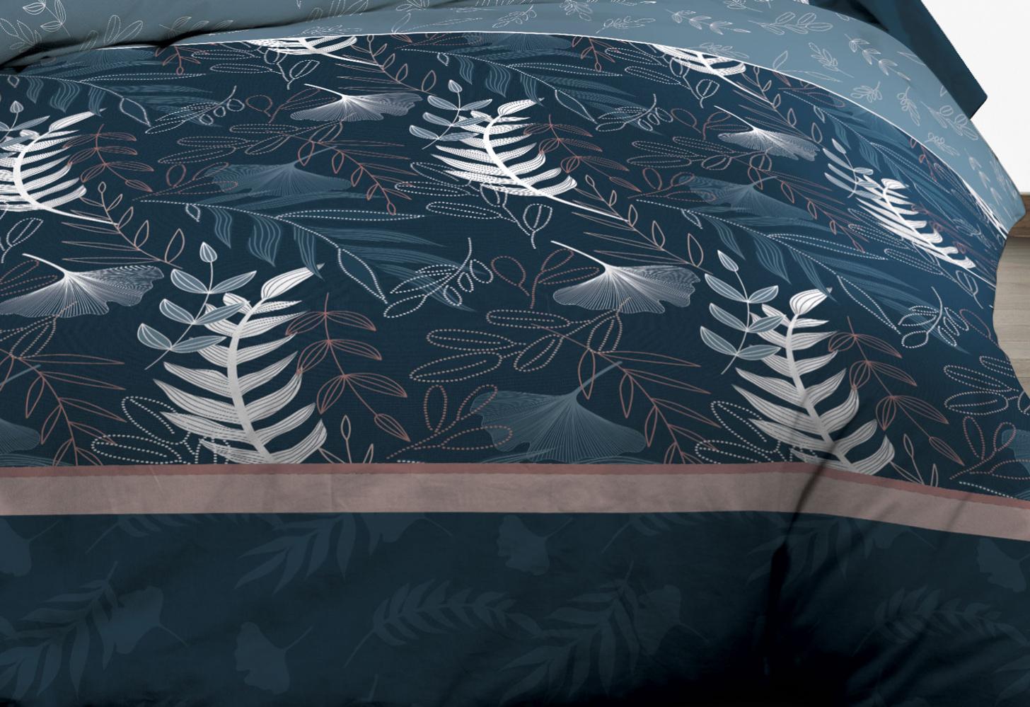 Housse de couette 220x240 + 2 taies - Pur coton 57 fils - Romy - 2