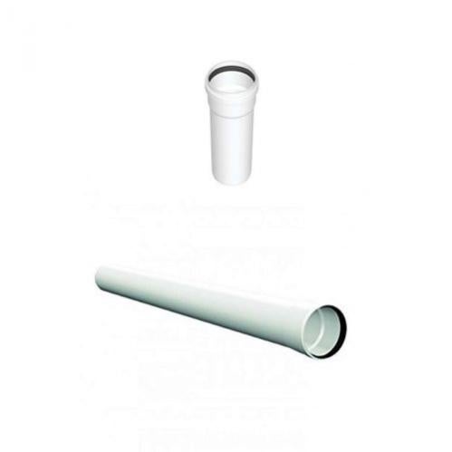TUBO IN ALLUMINIO BIANCO CANNA FUMARIA diam. 80 mm X 2 MT STABILE
