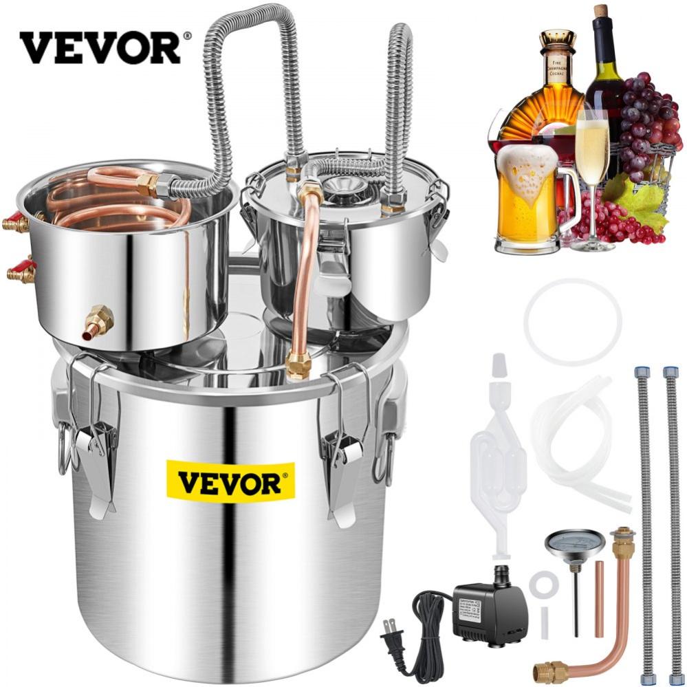 VEVOR-Destilador de Alcohol y etanol con columna de reflujo, fermentador de acero de 2 , puede VEVOR-Destilador de Alcohol y etanol con columna de reflujo, fermentador de acero de 2 , puede