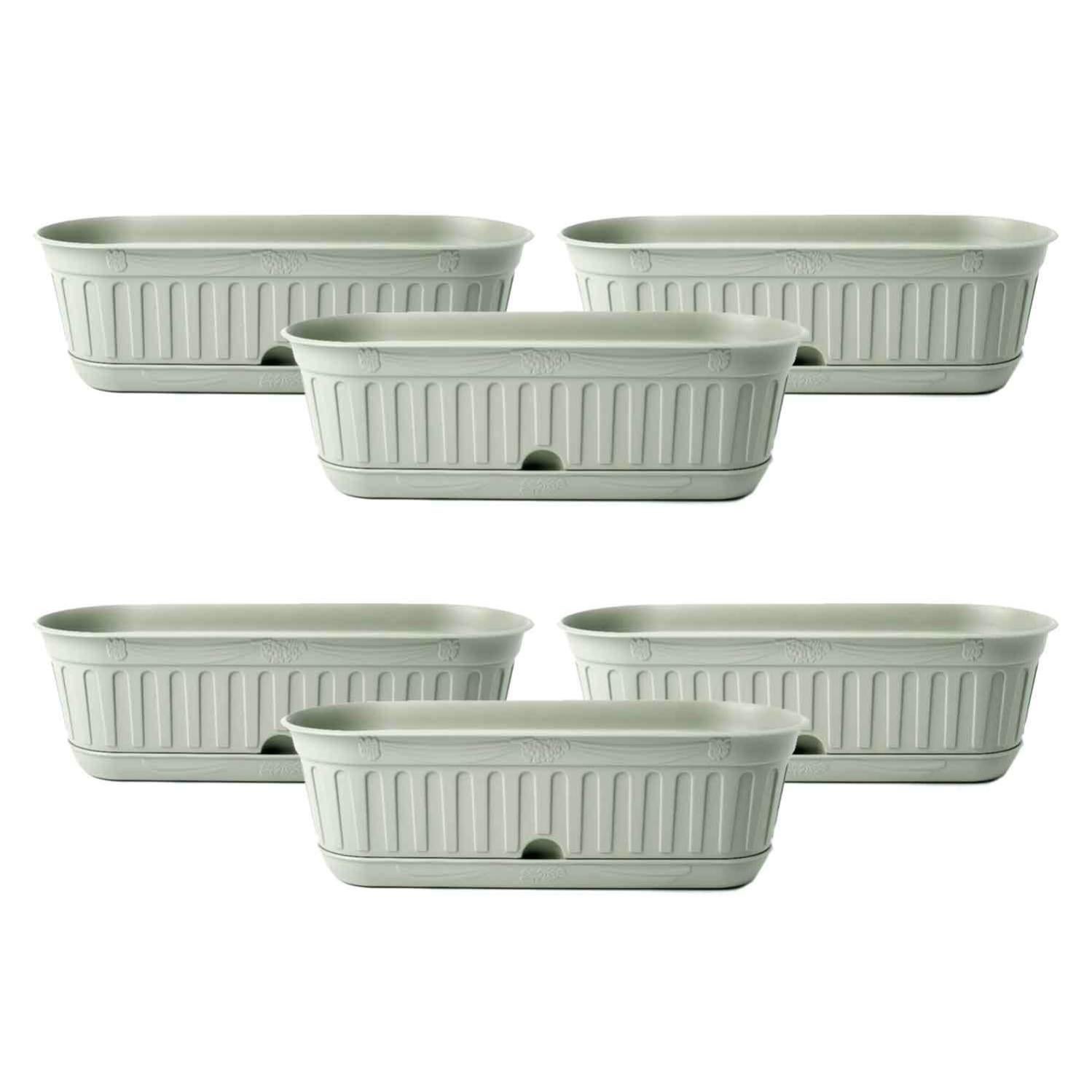Fioriera Rettangolare In Plastica Vaso Da Giardino Da 50 Cm Anthea Vari Colori