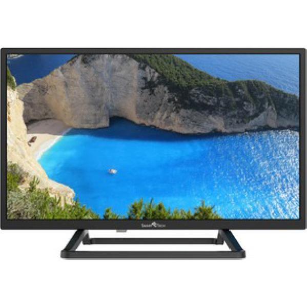 Smart Tech 24HN01V1C HD LED TV 24 Pouces (60cm) Triple Tuner Dolby Audio H.265 HDMI USB, Résolution: 1366 (H) × 768 (V); Chargeur 12 Volts